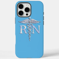 Geregistreerd zuster RN Caduceus op Baby Blue