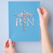 Geregistreerd zuster RN Caduceus op Baby Blue Flyer (Hand)