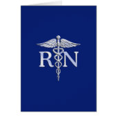 Geregistreerd zuster RN Caduceus op Navy Blue (Voorkant)