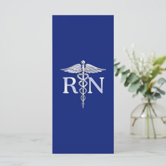 Geregistreerd zuster RN Caduceus op Navy Blue (Staand voorkant)