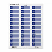 Geregistreerd zuster RN Caduceus op Navy Blue Etiket (Full Sheet)
