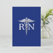 Geregistreerd zuster RN Caduceus op Navy Blue Kaart (Staand voorkant)