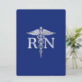 Geregistreerd zuster RN Caduceus op Navy Blue Kaart (Staand voorkant)