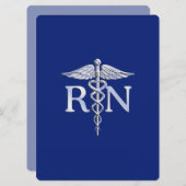 Geregistreerd zuster RN Caduceus op Navy Blue Kaart (Voorkant / Achterkant)