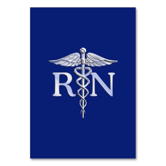 Geregistreerd zuster RN Caduceus op Navy Blue Kaart (Voorkant)