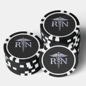 Geregistreerd zuster RN Caduceus Snakes Decor Poker Chips (Opstapeling)