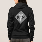 Geregistreerd zuster RN Caduceus Symbool Silver Gl Hoodie (Achterkant)