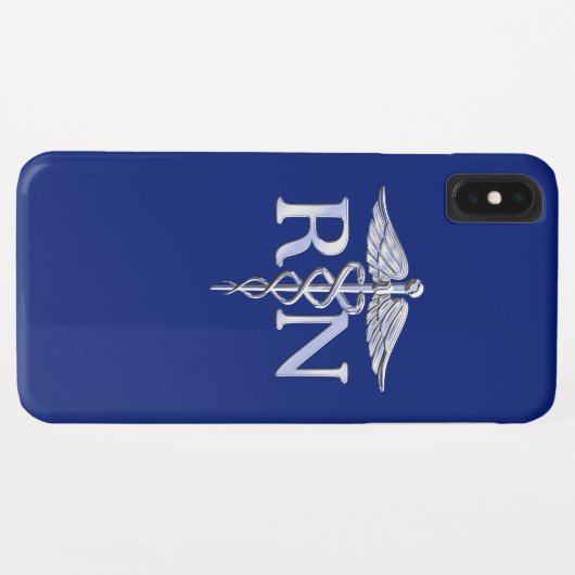 Geregistreerd zuster RN ontwerp Caduceus Case-Mate iPhone Case (Achterkant (horizontaal))