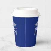 Geregistreerd zuster RN ontwerp Caduceus Papieren Bekers (Rechts)