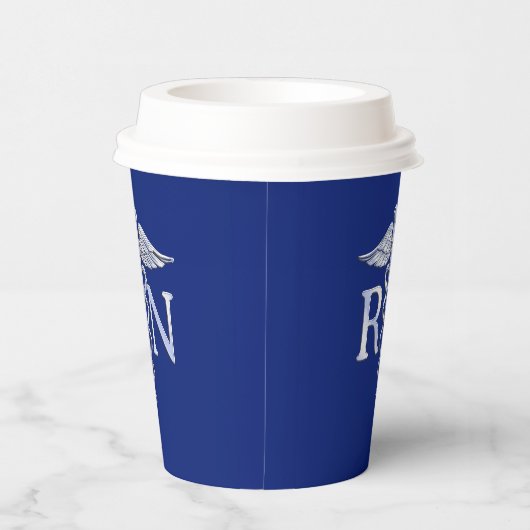 Geregistreerd zuster RN ontwerp Caduceus Papieren Bekers (Rechts)