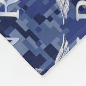 Geregistreerd zuster RN Silber Caduceus Navy Blue Fleece Deken (Hoek)