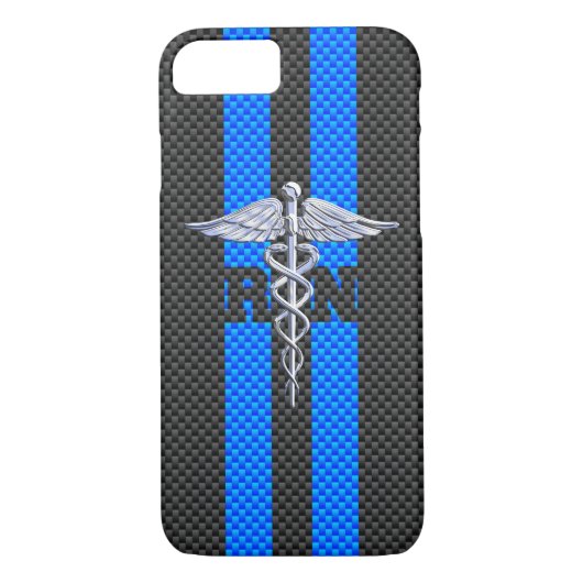 Geregistreerd zuster RN Silver Caduceus Case-Mate iPhone Case (Achterkant)