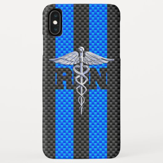 Geregistreerd zuster RN Silver Caduceus Case-Mate iPhone Case (Achterkant)
