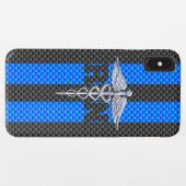 Geregistreerd zuster RN Silver Caduceus Case-Mate iPhone Case (Achterkant (horizontaal))