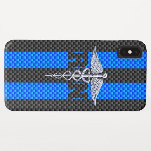 Geregistreerd zuster RN Silver Caduceus Case-Mate iPhone Case (Achterkant (horizontaal))