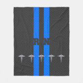 Geregistreerd zuster RN Silver Caduceus Fleece Deken (Voorkant)