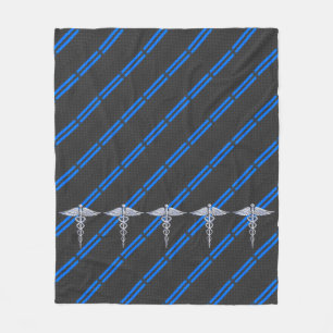 Geregistreerd zuster RN Silver Caduceus Fleece Deken