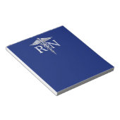 Geregistreerd zuster RN Silver Caduceus Navy Blue  Notitieblok (Schuin)
