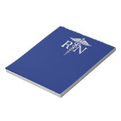 Geregistreerd zuster RN Silver Caduceus Navy Blue  Notitieblok (Linkerzijde)