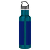 Geregistreerd zuster RN Silver Caduceus Navy Blue  Waterfles (Achterkant)