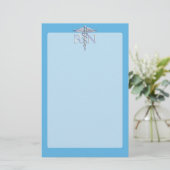 Geregistreerd zuster RN Silver Caduceus op Baby Bl Briefpapier (Staand voorkant)