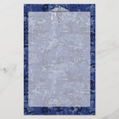 Geregistreerd zuster RN Silver Caduceus op Navy Ca Briefpapier (Voorkant)