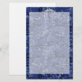 Geregistreerd zuster RN Silver Caduceus op Navy Ca Briefpapier (Voorkant / Achterkant)