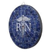 Geregistreerd zuster RN Silver Caduceus op Navy Ca Dartbord (Voorkant Rechts)