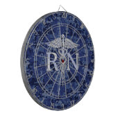 Geregistreerd zuster RN Silver Caduceus op Navy Ca Dartbord (Voorkant Links)