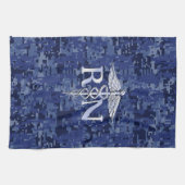 Geregistreerd zuster RN Silver Caduceus op Navy Ca Theedoek (Horizontaal)