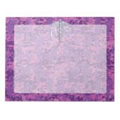 Geregistreerd zuster RN Silver Caduceus op Roze Ca Notitieblok (Voorkant)