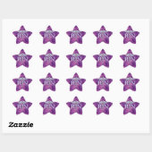 Geregistreerd zuster RN Silver Caduceus op Roze Ca Ster Sticker (Vel)