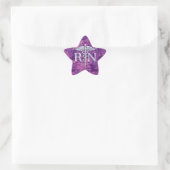 Geregistreerd zuster RN Silver Caduceus op Roze Ca Ster Sticker (Tas)
