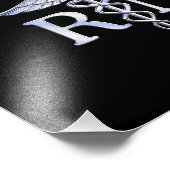 Geregistreerd zuster RN Silver Caduceus op zwart Foto Afdruk (Hoek)