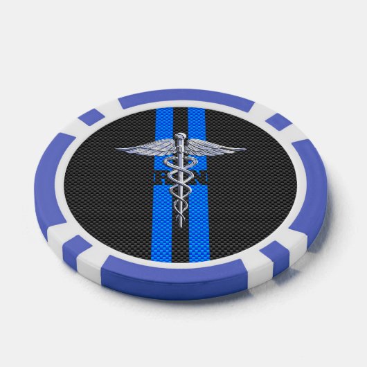 Geregistreerd zuster RN Silver Caduceus Poker Chips (Enkel)