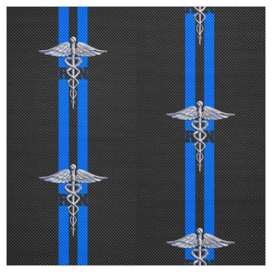 Geregistreerd zuster RN Silver Caduceus Stof (Swatch)