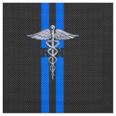 Geregistreerd zuster RN Silver Caduceus Stof (Close Up)