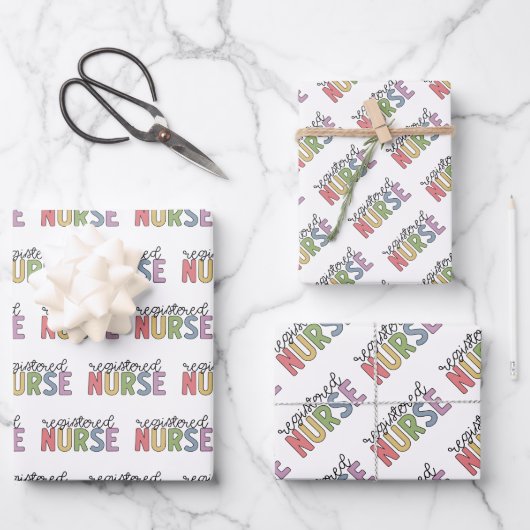 Geregistreerd zuster Rn. zurse Afstuderen Inpakpapier Vel (Voorkant)