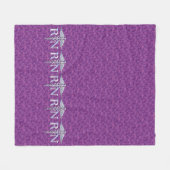 Geregistreerd zuster Silver Caduceus Roze Camoufla Fleece Deken (Voorkant (Horizontaal))