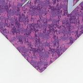 Geregistreerd zuster Silver Caduceus Roze Camoufla Fleece Deken (Hoek)