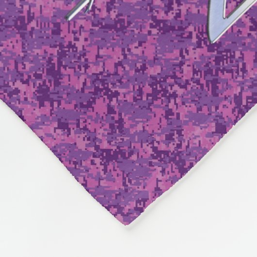 Geregistreerd zuster Silver Caduceus Roze Camoufla Fleece Deken (Hoek)