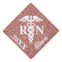 Geregistreerd zuster White Caduceus Roos Gold Glit