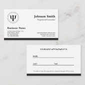 Geregistreerde adviseur - Professionele benoeming Afsprakenkaartje (Voorkant / Achterkant)