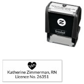 Geregistreerde beroepsbeoefenaar in de verpleegkun  zelfinktende stempel (In situ)