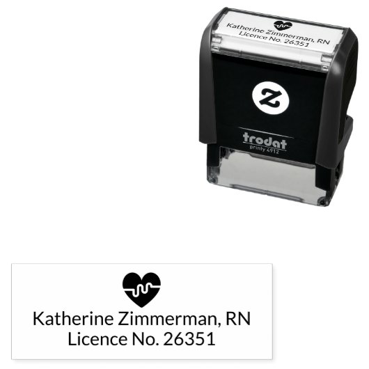 Geregistreerde beroepsbeoefenaar in de verpleegkun zelfinktende stempel (In situ)