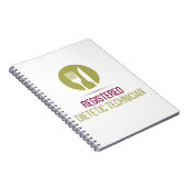 Geregistreerde diëtische technicus spiralpiraal no notitieboek (Rechterzijde)