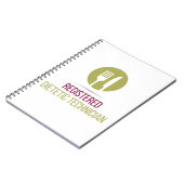 Geregistreerde diëtische technicus spiralpiraal no notitieboek (Linkerzijde)