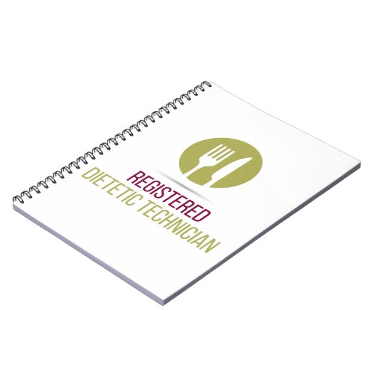 Geregistreerde diëtische technicus spiralpiraal no notitieboek (Linkerzijde)