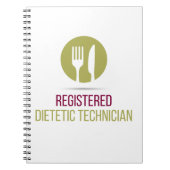 Geregistreerde diëtische technicus spiralpiraal no notitieboek (Voorkant)