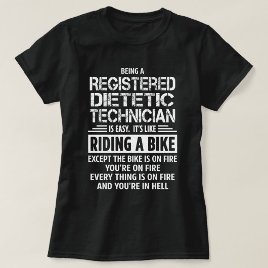 Geregistreerde diëtische technicus t-shirt (Design voorkant)
